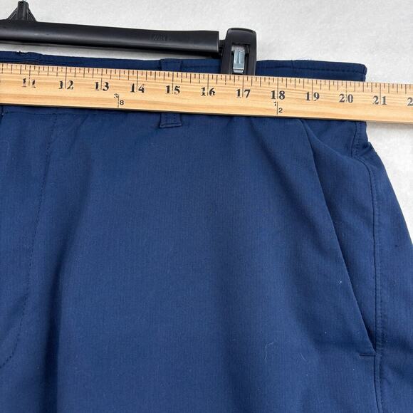 Under Armour Shorts Mens Size 42 Blue Flat Front HeatGear Pockets Performance - Picture 8 of 11